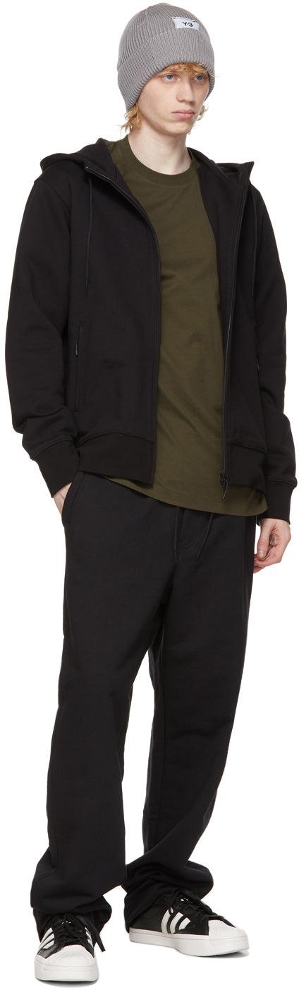 Y-3 Black Terry Wide Leg Lounge Pants