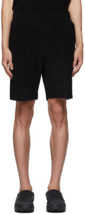 032c Black Terrycloth Topos Shorts - 032C TerryCloth Noir Topos Shorts - 032c 검은 terrycloth topos 반바지