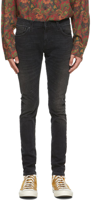 Nudie Jeans Black Tight Terry Jeans - Nudie Jeans Black Terry Terry Jeans - Nudie 청바지 검은 꽉 테리 청바지