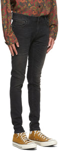 Nudie Jeans Black Tight Terry Jeans