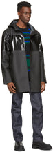 Stutterheim Black Tonal Stripe Stockholm Raincoat