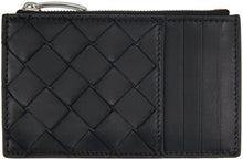 Bottega Veneta Black Top Zip Multislot Card Case