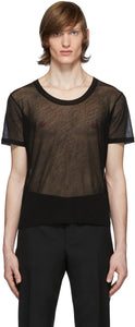 Saint Laurent Black Transparent T-Shirt - T-shirt transparent noir Saint Laurent - 세인트 로렌트 블랙 투명 티셔츠