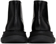 Alexander McQueen Black Tread Lace-Up Boots