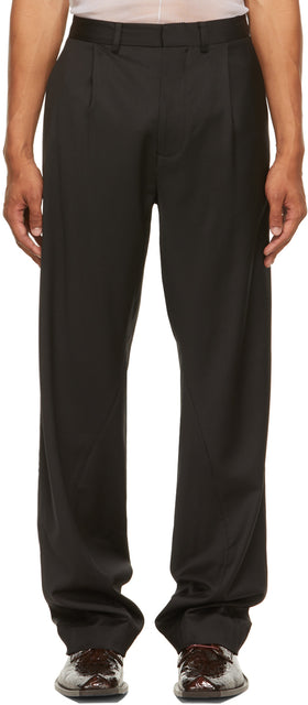 Bianca Saunders Black Twisted Tailored Trousers - Bianca Saunders Pantalon Twisted Black Twisted - Bianca saunders 검은 꼬인 맞춤형 바지
