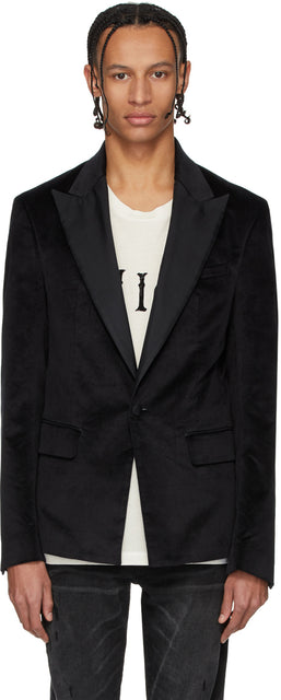AMIRI Black Velvet Blazer - Amiri Black Velvet Blazer - 아미리 블랙 벨벳 블레이저