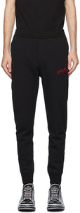 Alexander McQueen Black Vintage Loopback Lounge Pants - Alexander McQueen Pantalon de salon Vintage Black Vintage Vintage - Alexander McQueen 블랙 빈티지 루프백 라운지 바지