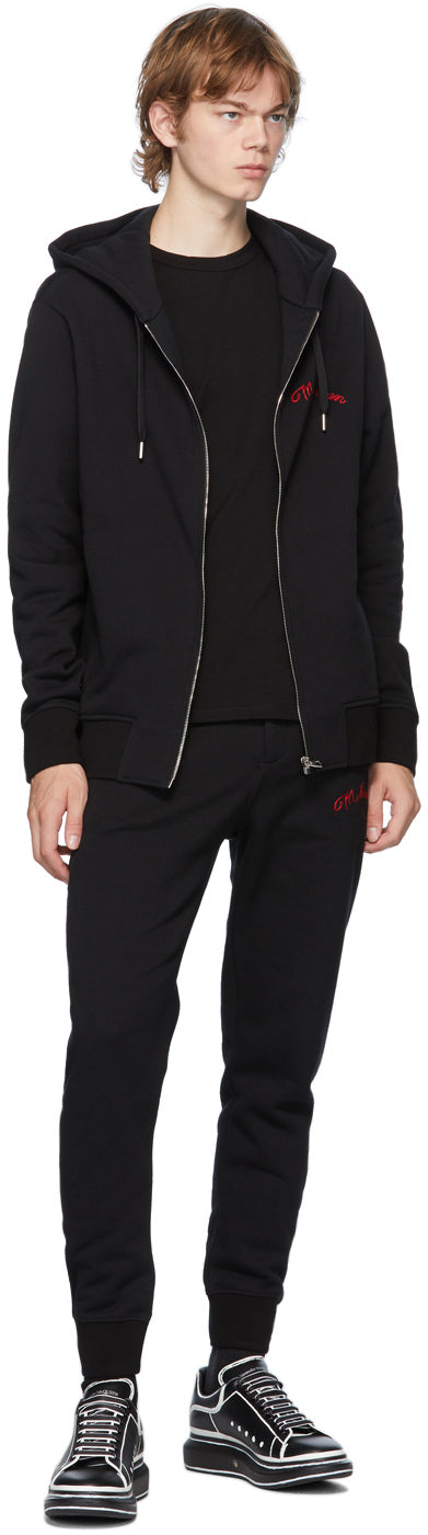 Alexander McQueen Black Vintage Loopback Lounge Pants