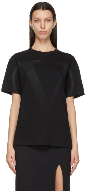 Valentino Black VLogo T-Shirt - T-shirt VLogo noir Valentino - Valentino Black Vlogo T 셔츠