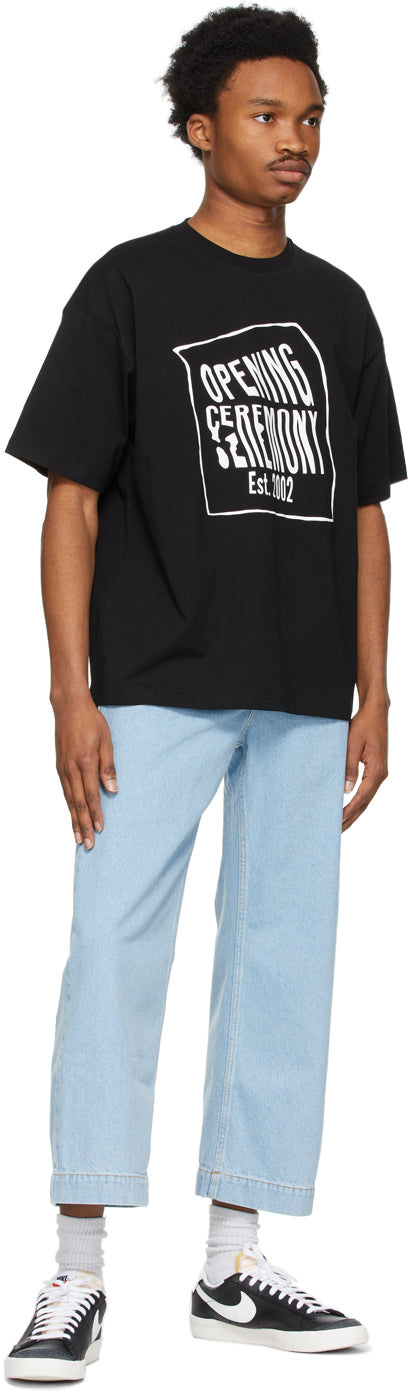 Opening Ceremony Black Warped Logo T-Shirt