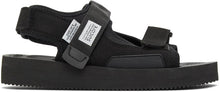 Suicoke Black WAS-V Sandals - Sandales Noir Suicoke Was-V-V - 검은 샌들이 샌들을 자르다