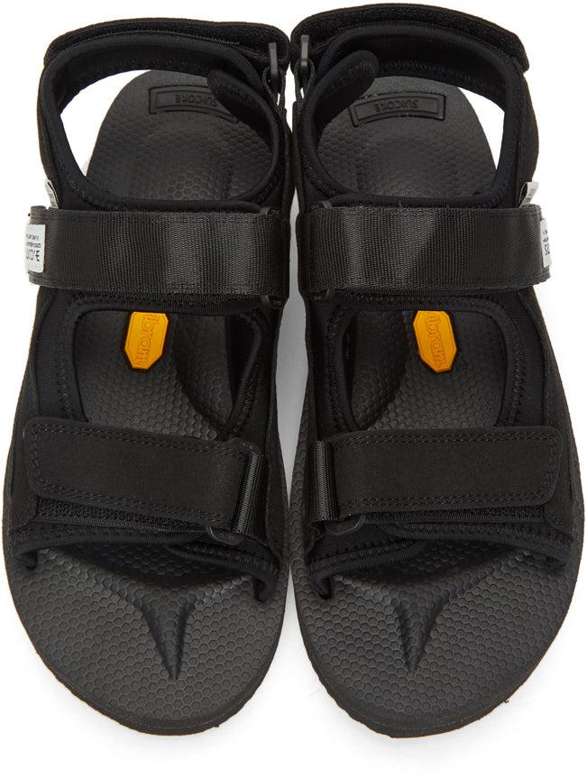 Suicoke Black WAS-V Sandals
