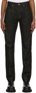 Versace Black Washed Jeans - Jean lavé noir Versace - 베르사체 블랙 씻어 청바지