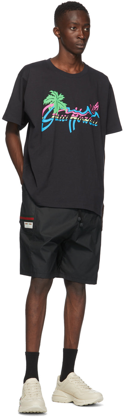 Gucci Black Waterproof Cargo Shorts