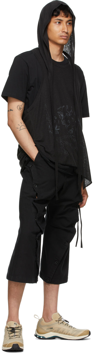 Hyein Seo Black Wavy Trousers