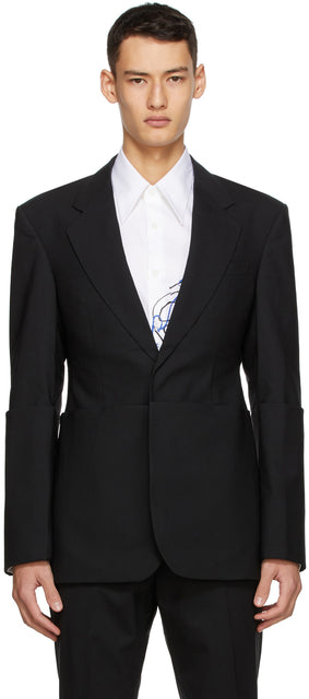 Sean Suen Black Wool Blazer - Blazer de laine noire Sean Suen - 숀 Suen 검은 양모 블레이저