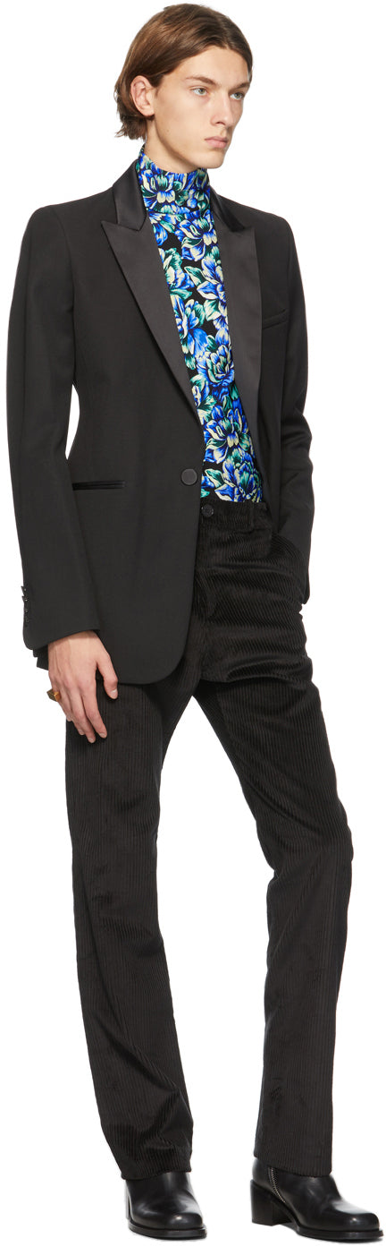 Paco Rabanne Black Wool Blazer