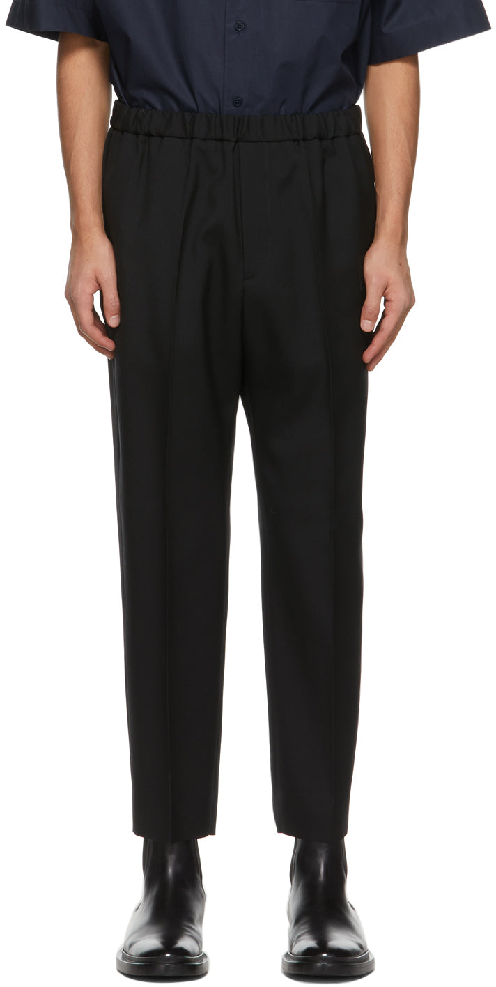 Jil Sander Black Wool Cropped Trousers