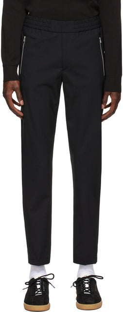 PS by Paul Smith Black Wool Drawstring Trousers