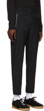 PS by Paul Smith Black Wool Drawstring Trousers