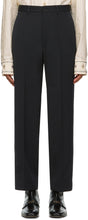 Gucci Black Wool Gabardine Logo Trousers - Pantalon logo Gabardine de laine noire Gucci - Gucci 검은 양모 Gabardine 로고 바지