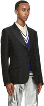 Gucci Black Wool GG Heritage Blazer