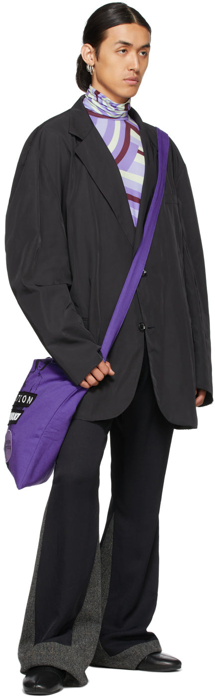 Raf Simons Black Wool Insert Lounge Pants