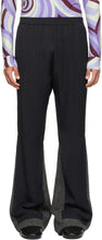 Raf Simons Black Wool Insert Lounge Pants - RAF Simons Pantalon de salon en laine noire - raf simons 검은 양모 삽입 라운지 바지