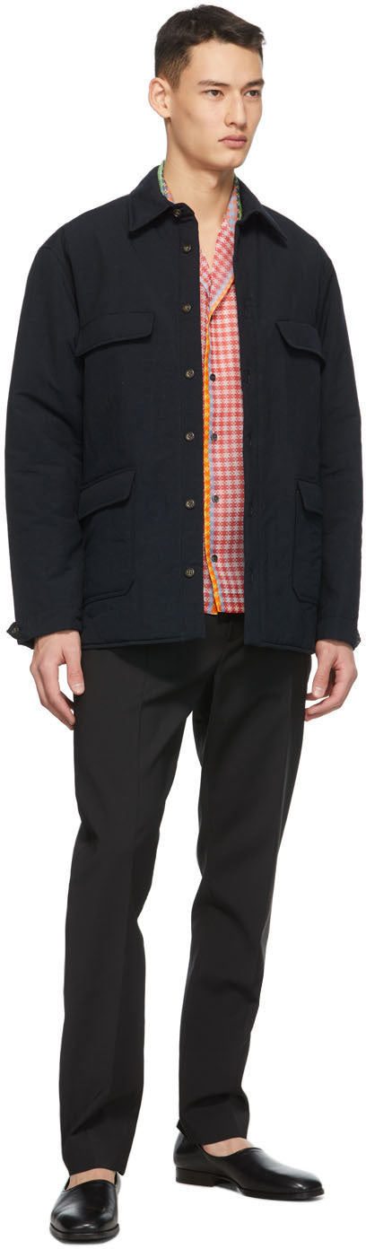 Deveaux New York Black Wool Jasper Trousers
