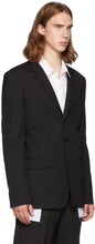 Isabel Benenato Black Wool Lightweight 3-Button Blazer