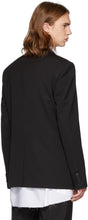 Isabel Benenato Black Wool Lightweight 3-Button Blazer