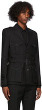 Saint Laurent Black Wool Military Blazer