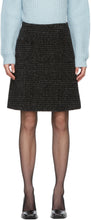 Proenza Schouler Black Wool Plaid Skirt