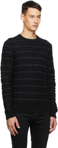 Saint Laurent Black Wool Pullover Sweater