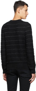 Saint Laurent Black Wool Pullover Sweater