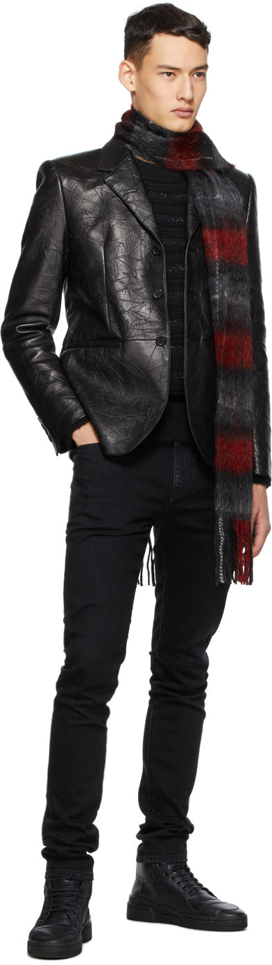Saint Laurent Black Wool Pullover Sweater