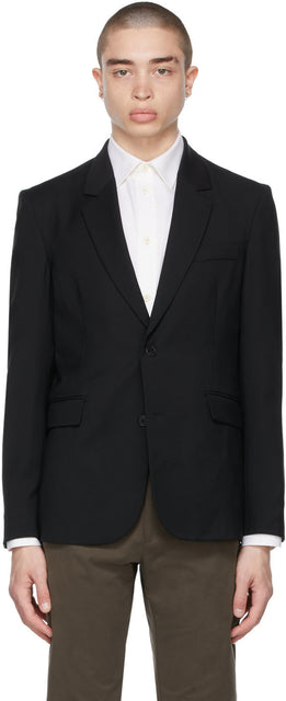 The Row Black Wool Slater Blazer - Le blazer de laine noire de la rangée - 행 검은 양모 슬레이터 블레이저