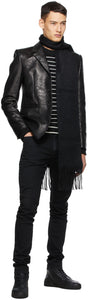 Saint Laurent Black Wool Stripe Sweater
