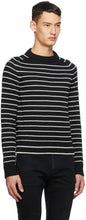 Saint Laurent Black Wool Stripe Sweater