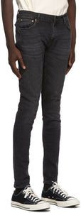 Nudie Jeans Black Worn Skinny Lin Jeans