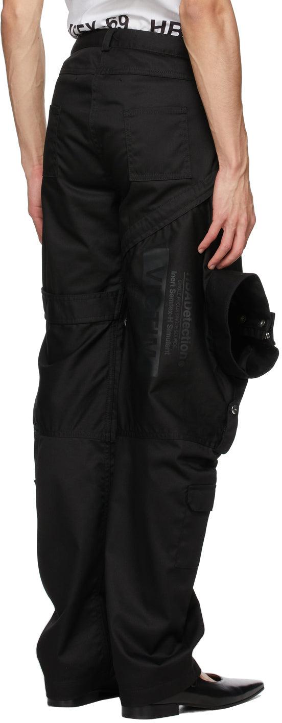 WalkoutwearFly Zip 7 Over-Sized Pocket Black Cargo with Exiting