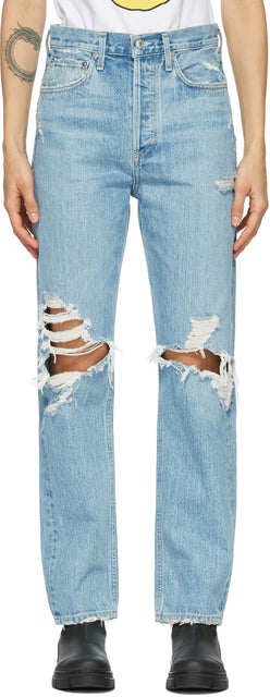AGOLDE Blue 90s Mid-Rise Loose-Fit Jeans - Jean d'Agold Blue High-hauteur en hauteur - Agolde Blue 90s 중간층 루스 피트 푸트 청바지