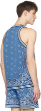 AMIRI Blue Bandana B-Ball Tank Top
