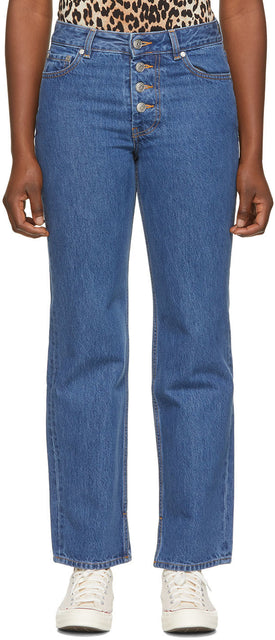 GANNI Blue Basic Denim Jeans