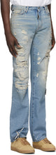 Off-White Blue Bleached Distress Jeans