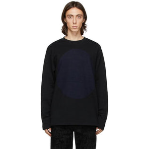 Blue Blue Japan Black and Indigo Yarn-Dyed Circle Sweatshirt