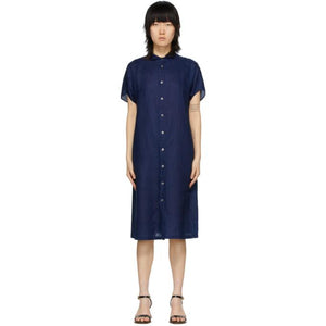 Blue Blue Japan Indigo Dyed Linen Dress