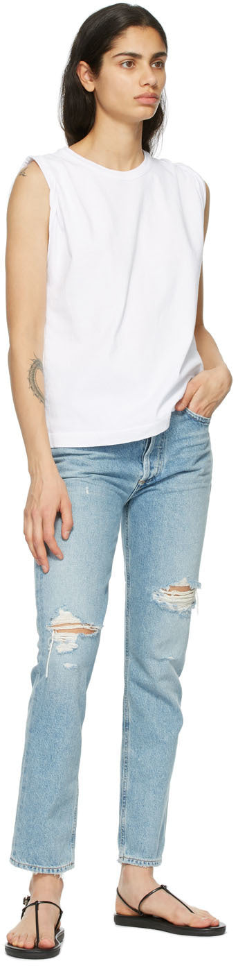 Citizens of Humanity Blue Charlotte High-Rise Straight Jeans