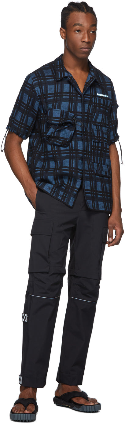 Off-White Blue Check Voyager Short Sleeve Shirt