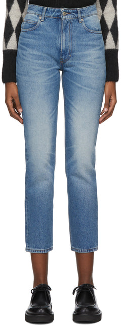 AMI Alexandre Mattiussi Blue Classic Fit 5 Pockets Jeans